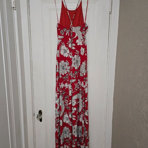 Express Backless Strappy Maxi Dress with Slit - L - Picture 2 of 4